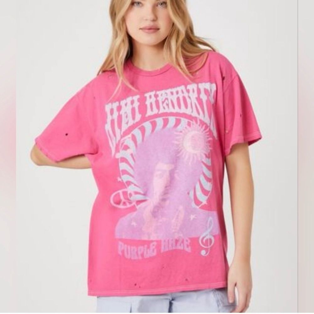 Forever 21 Jimi Hendrix Distressed tshirt size L/XL